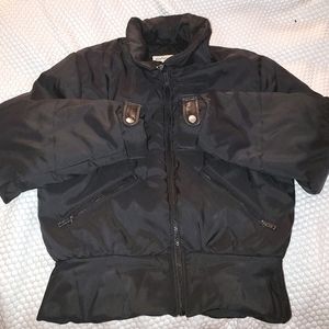 Black Ann Taylor Women's Puffer Coat, Medium